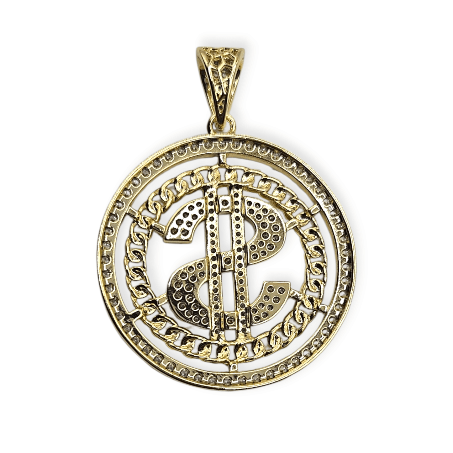 14k Gold Plated Dollar Sign Men Pendant
