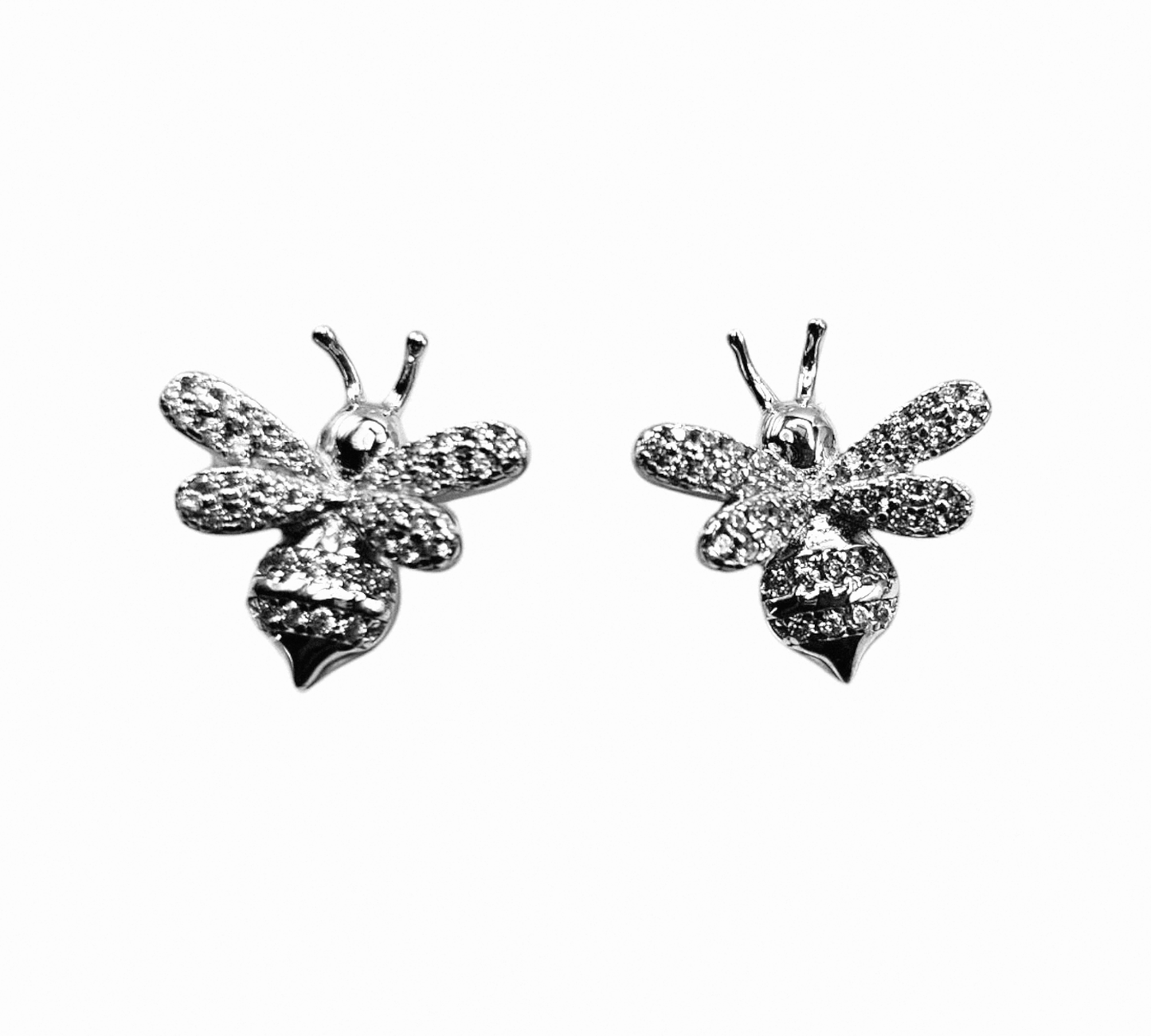 3D Bee Silver 925 Stud Earrings