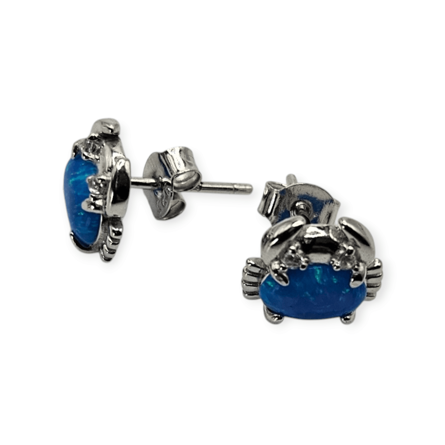 Blue Crab Stud Earrings