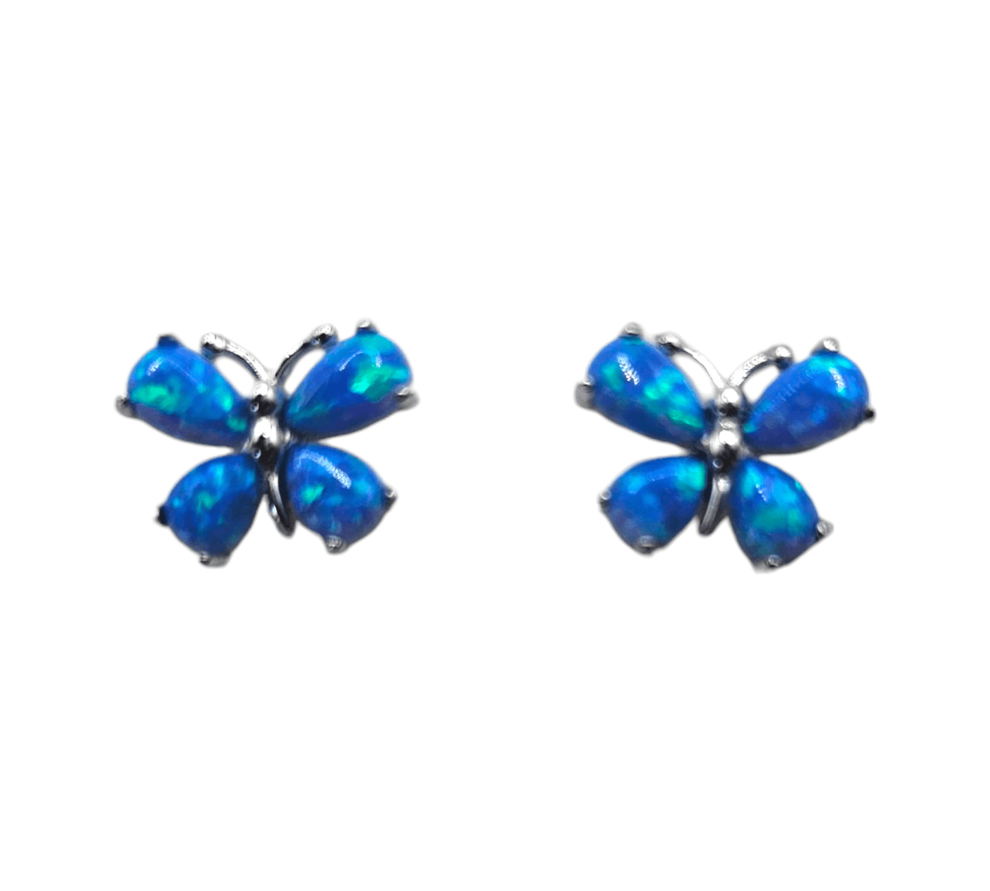 Butterfly Blue Opal Kids or Women Stud Earrings