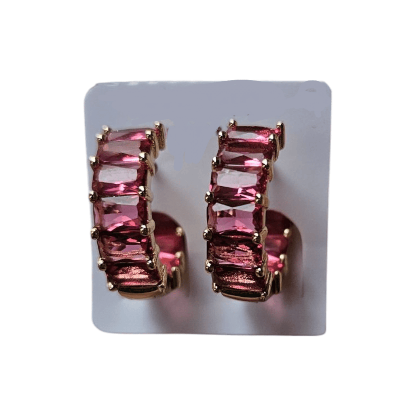 Colorfull Hoop Huggie 14k Gold Plated Earrings, Hoop Earrings for Women