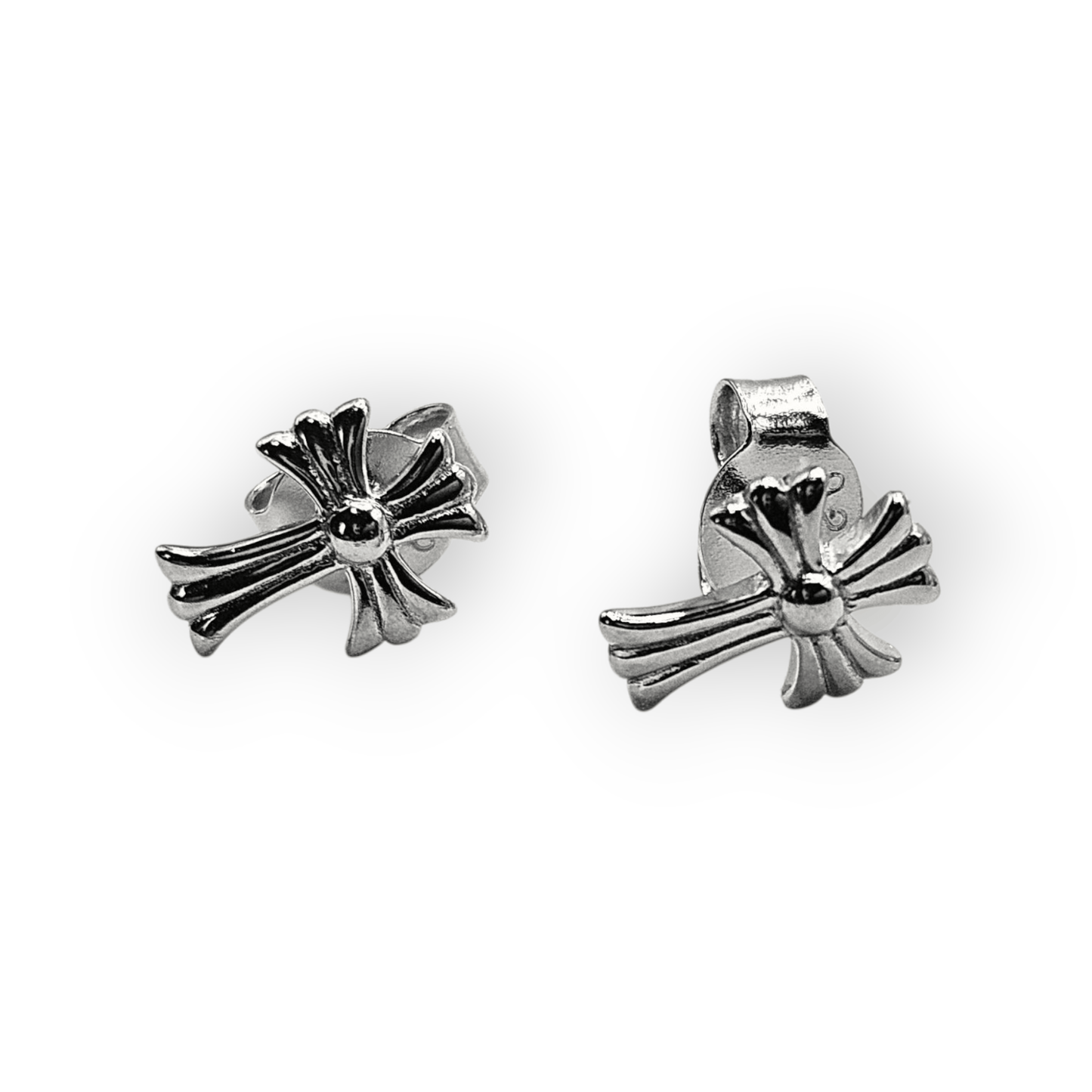 Dainty Cross Stud Earrings Silver 925