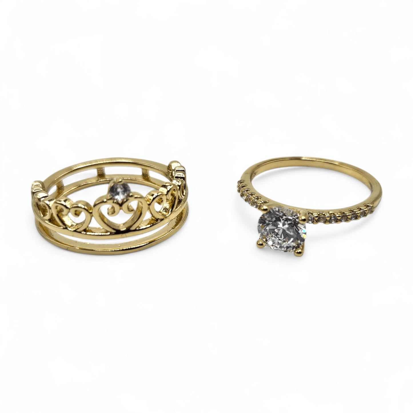 Dual Ring 14k Gold Plated for Women