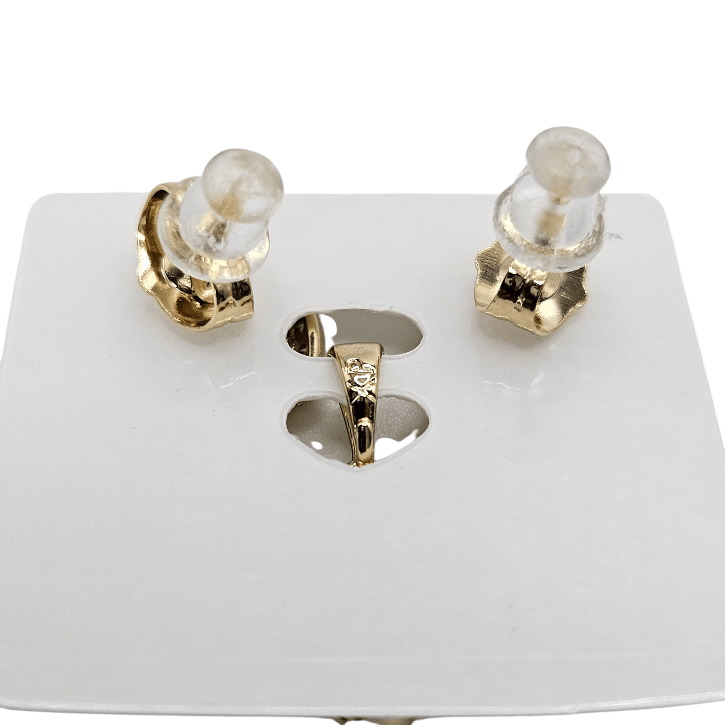 Elephant 14k Gold Plated Earrings and Pendant Set