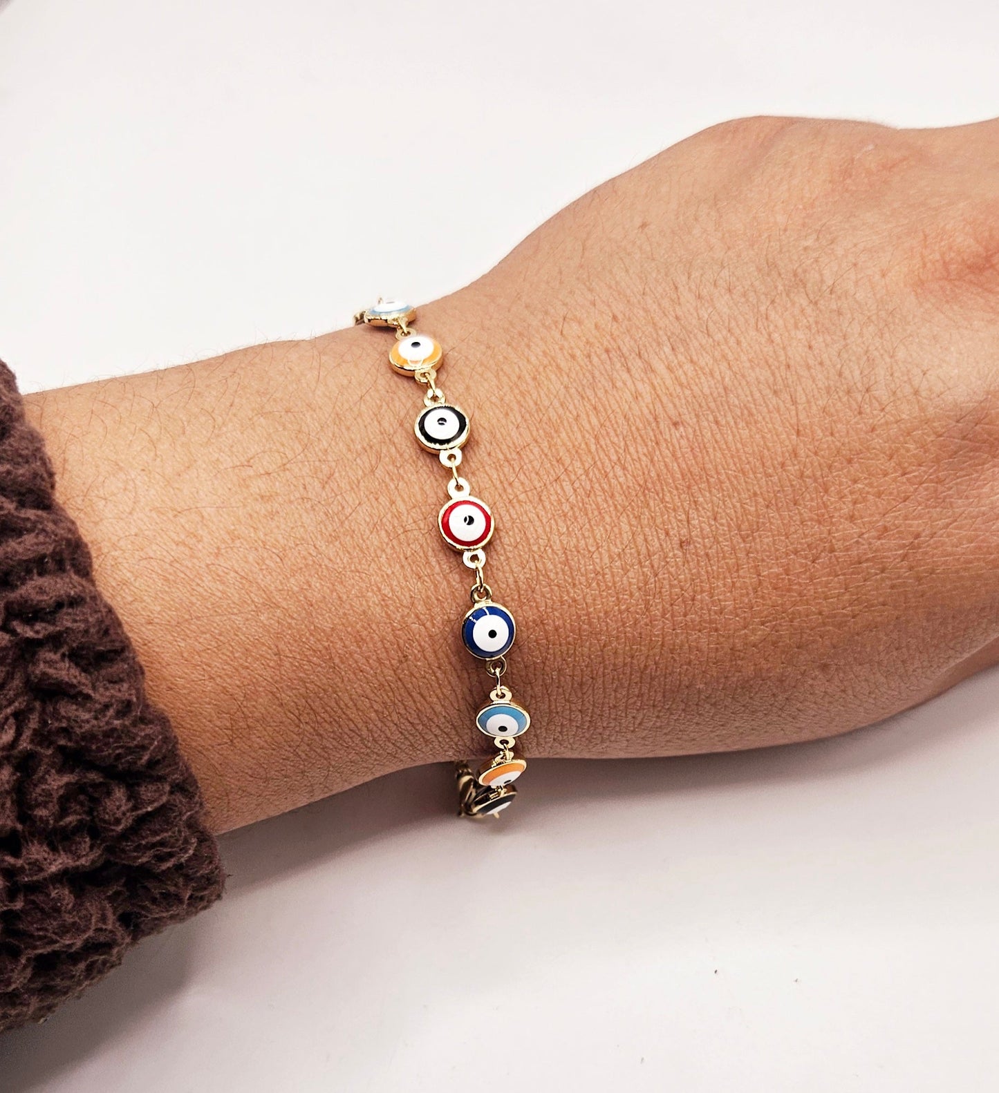 Evel Eye Link 14k Gold Plated Bracelet