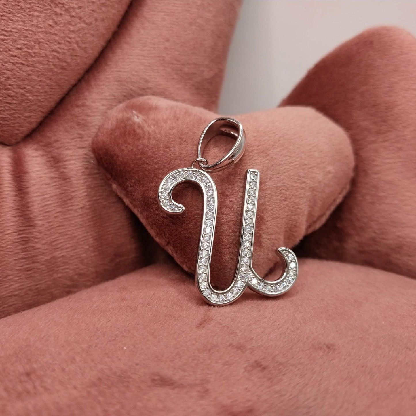 Letter U Initial Pendant