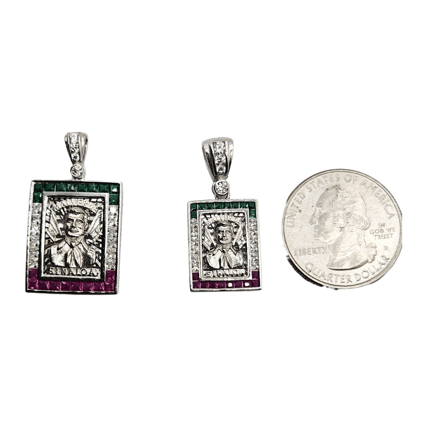 Malverde Silver 925 Square Pendant