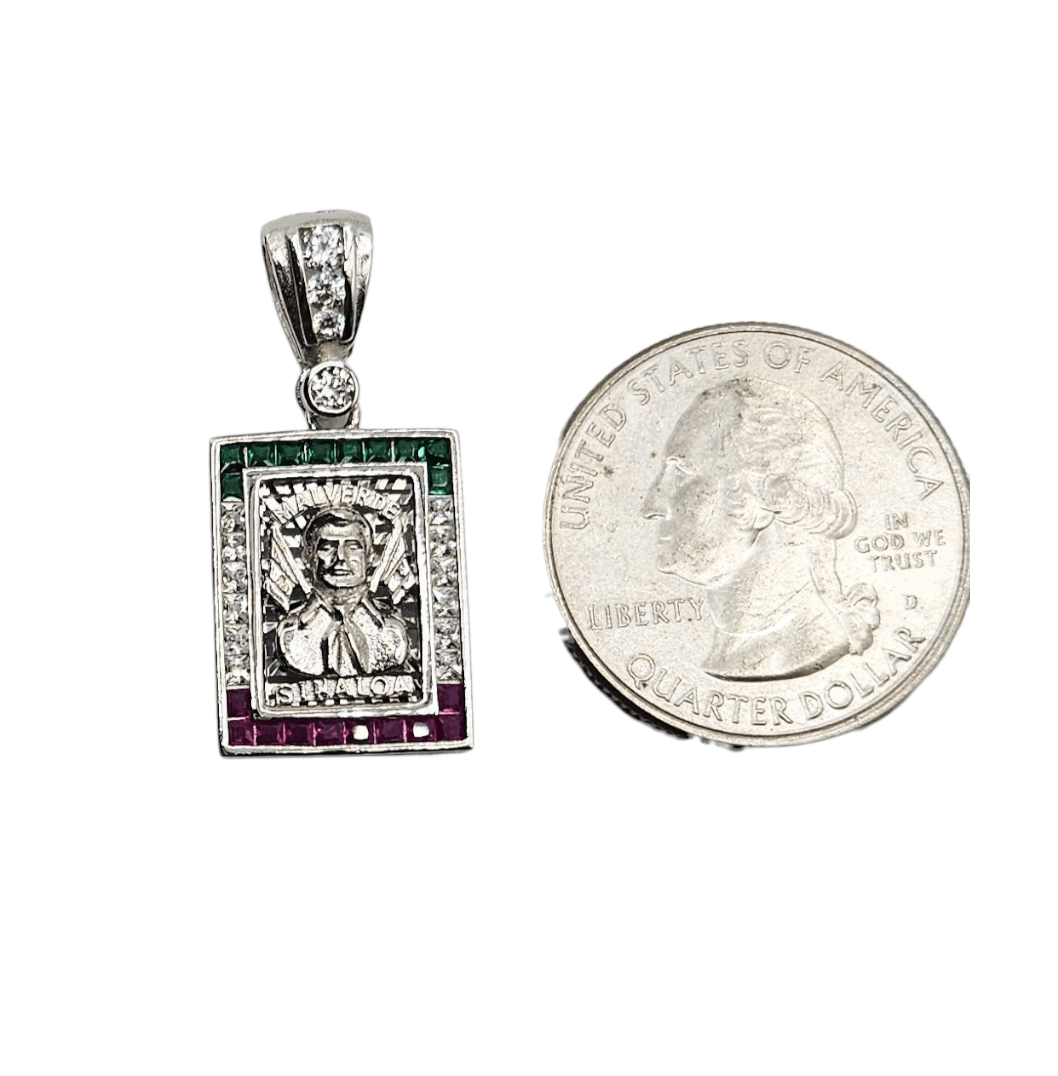 Malverde Silver 925 Square Pendant