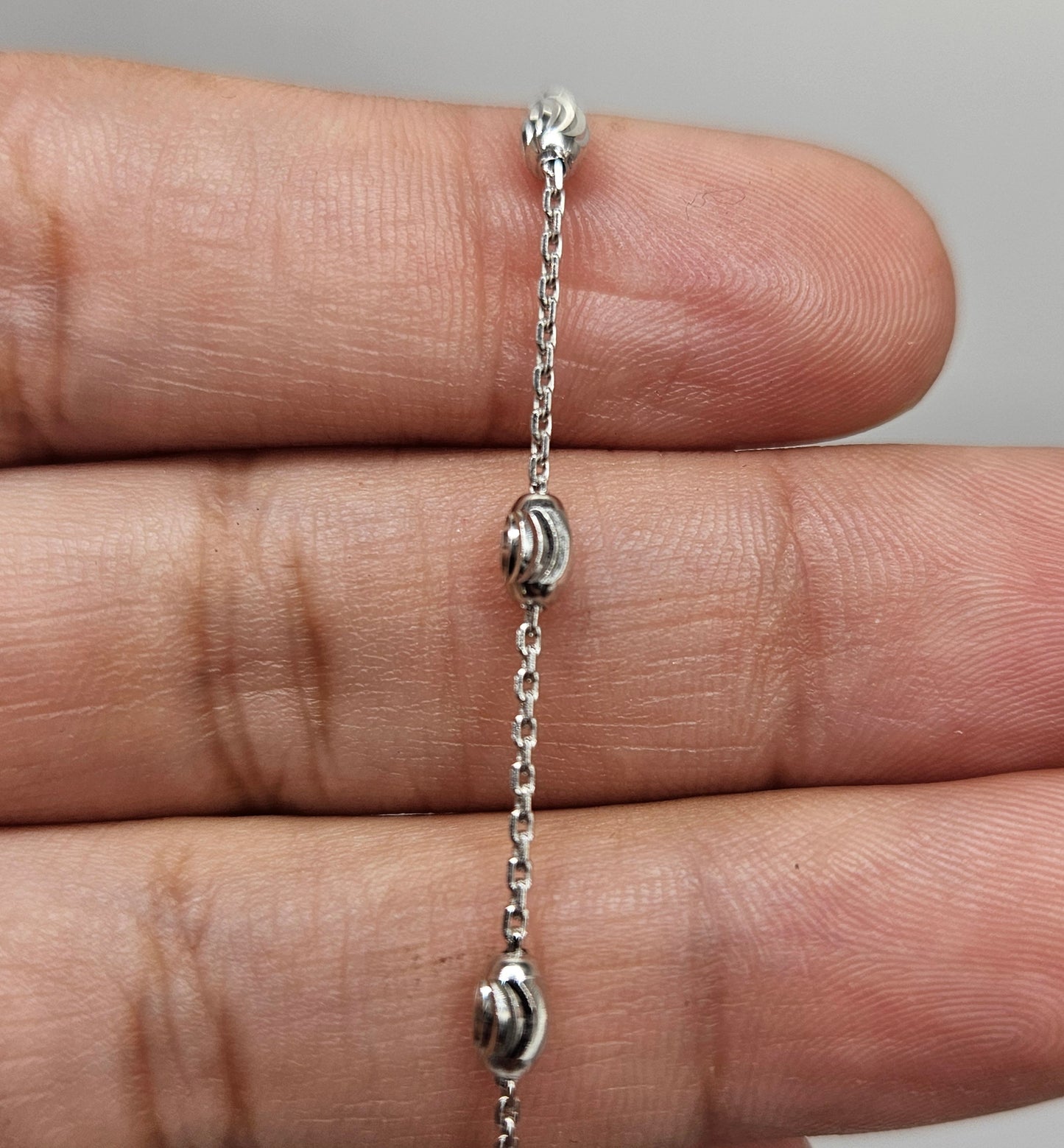 Moon Cut Oval Silver 925 Dainty Bracelet For Women
