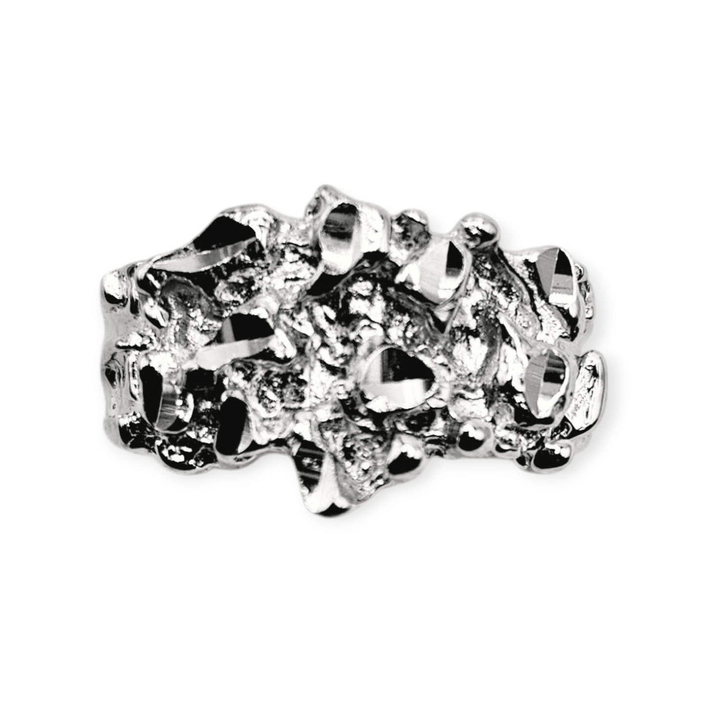 Nugget Shape Silver 925 Ring