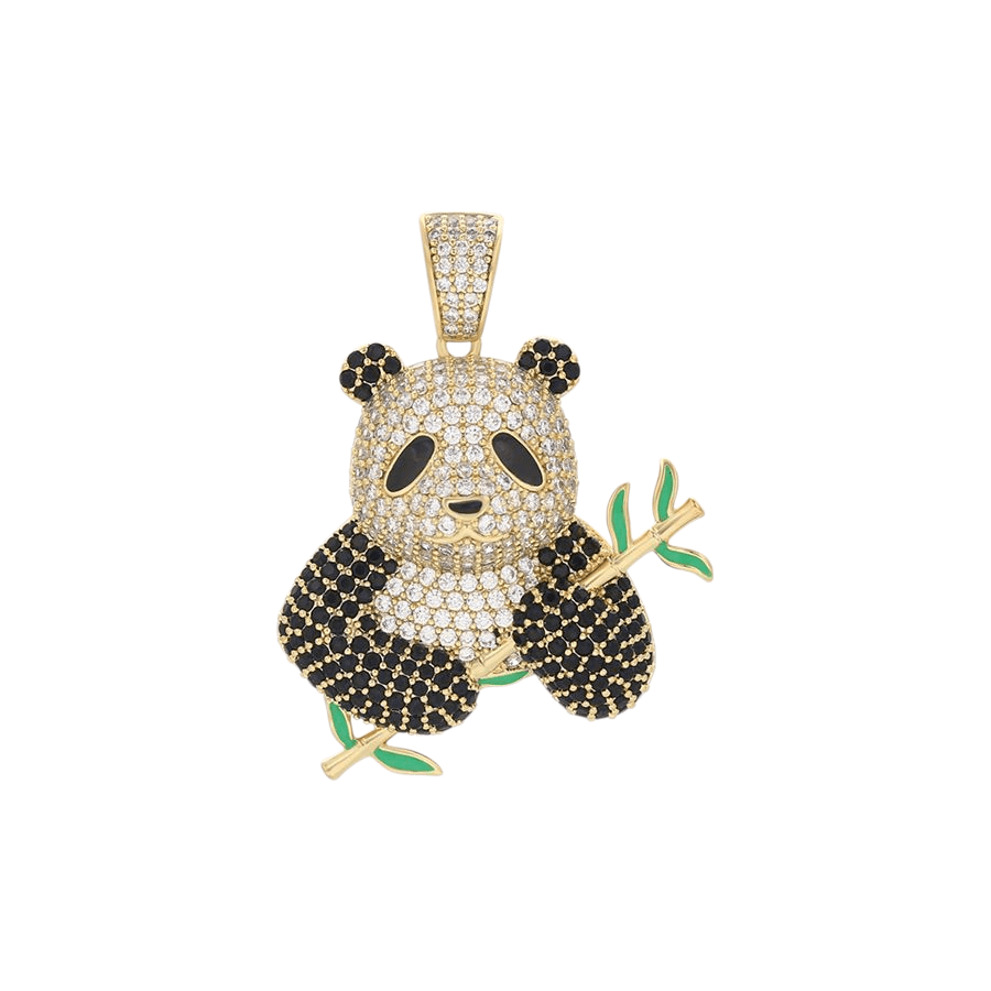 Panda 14k Gold Plated Necklace - Large