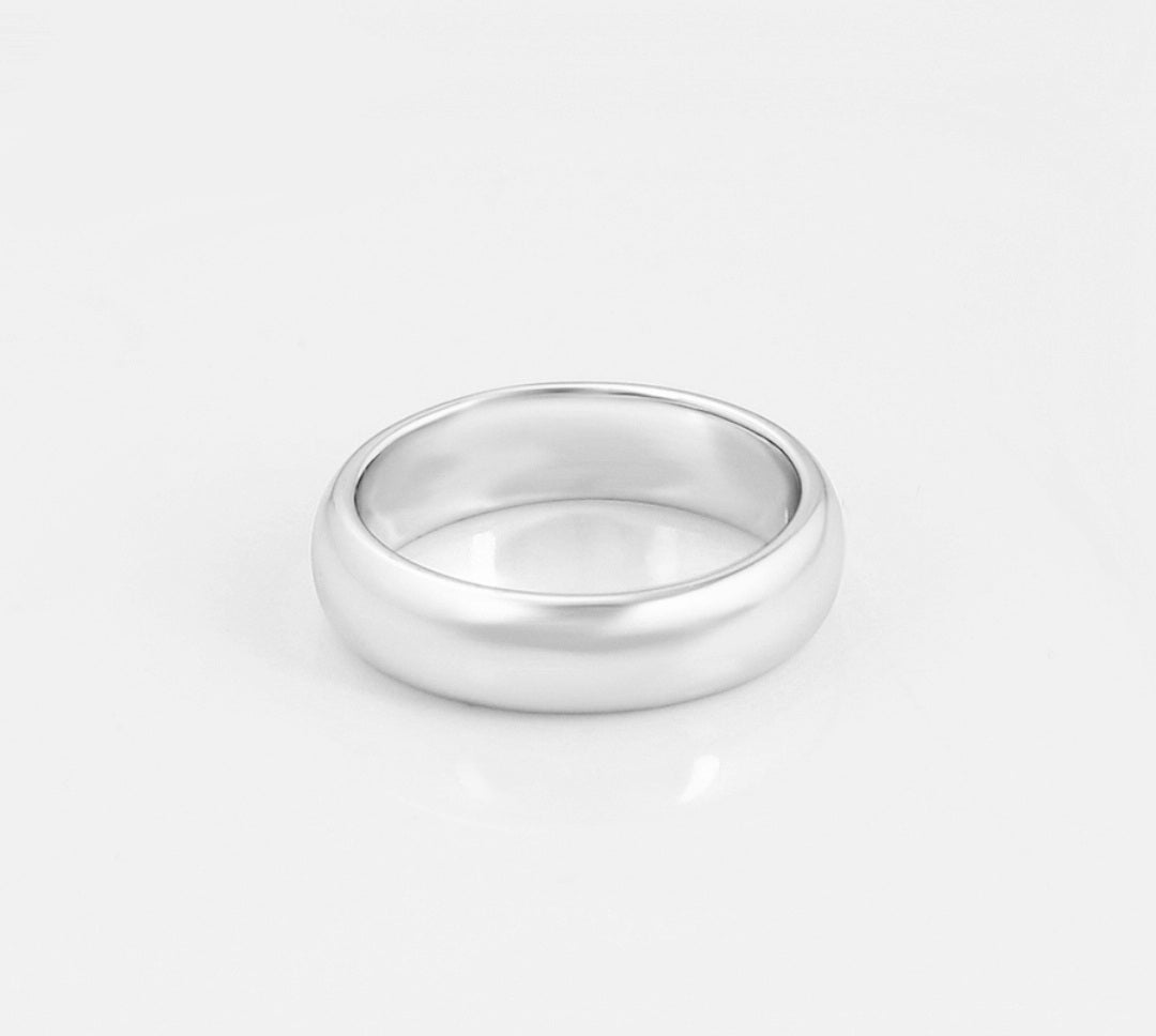 Plain Silver Plated Men or Female 5mm Band Ring