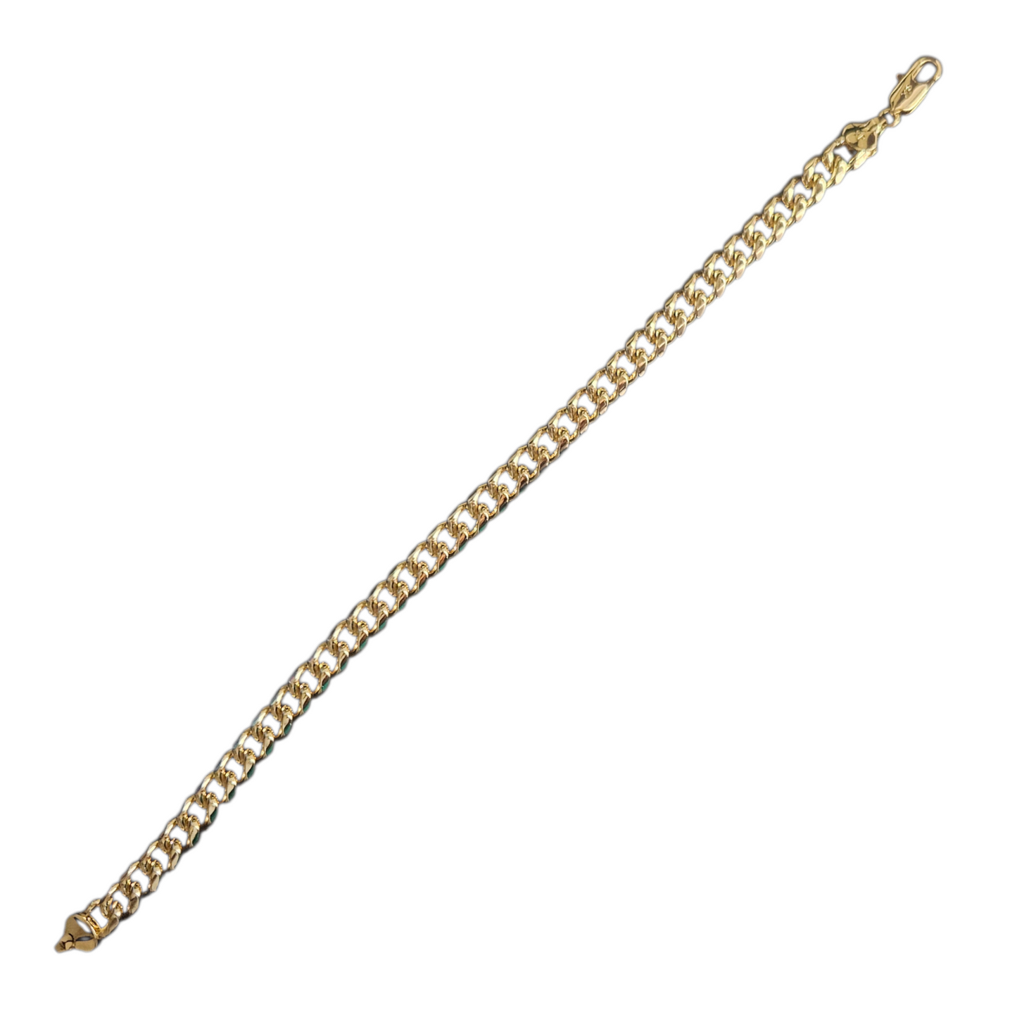 Link 14k Gold Anklet or Bracelet for Men or Women 11"Long