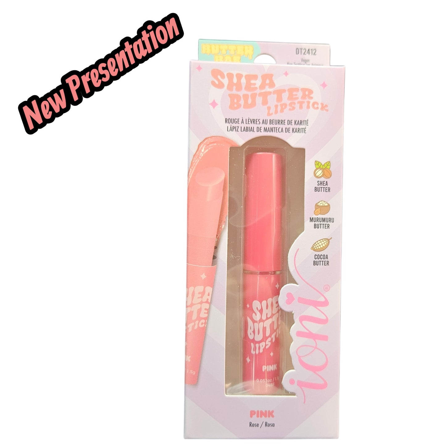 Ioni Shea Butter Lipsticks, Pink, Deep Mauve, Nude