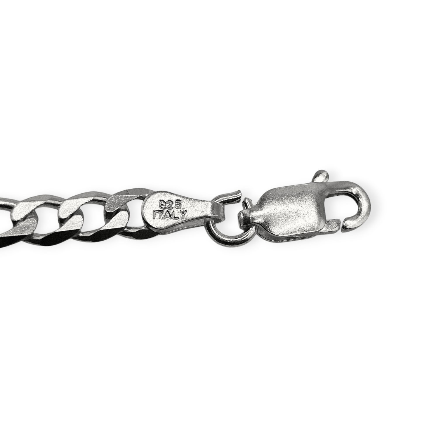 San Judas Kids 7"L Silver 925 Bracelet, Figaro Unisex- Great for older Kids 8 years or older