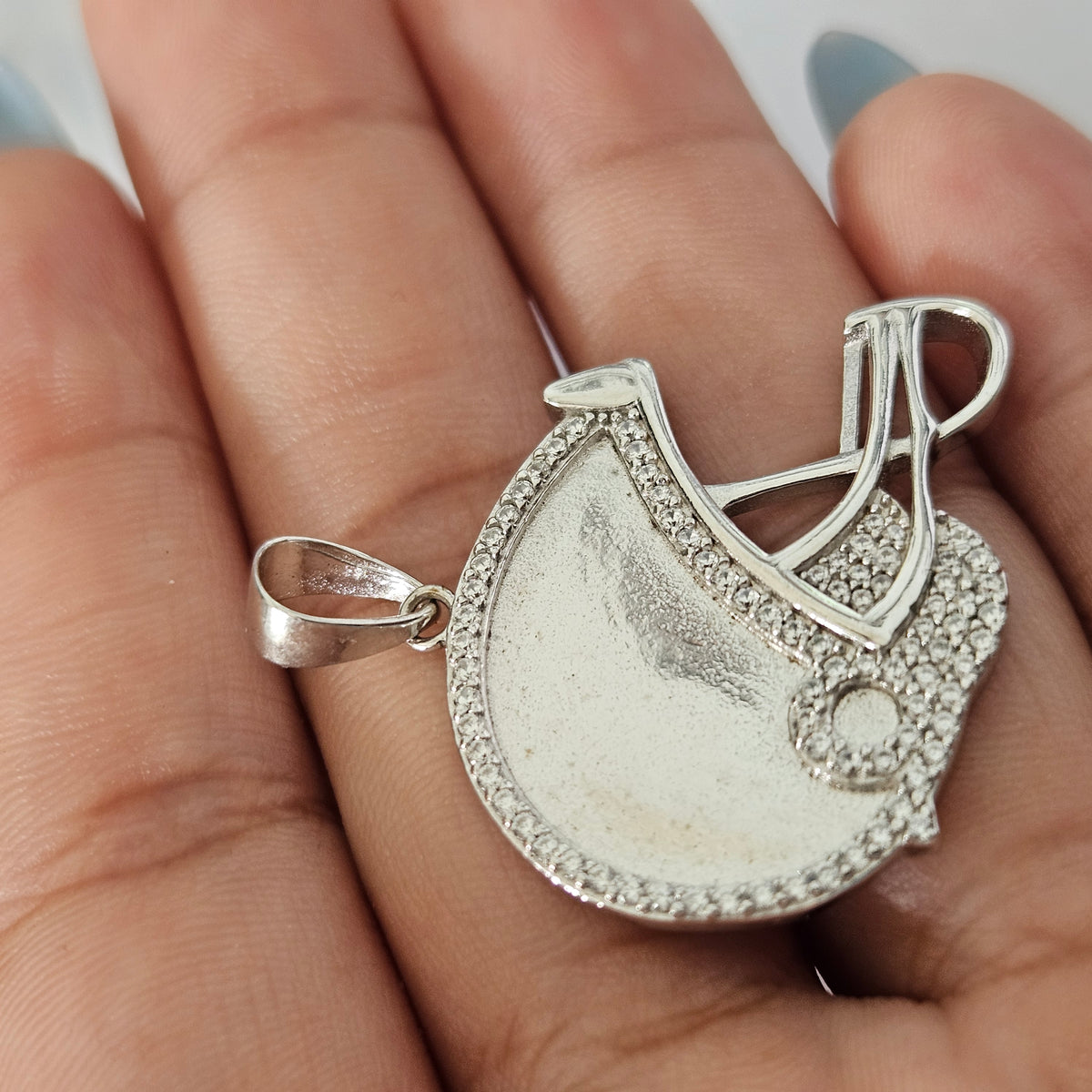Football Helmet Silver 925 Pendant