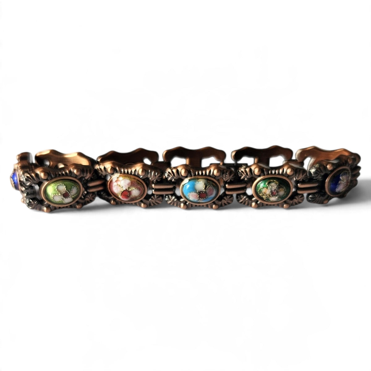 Magnetic Solid Copper Bracelet for Women Vintage Design