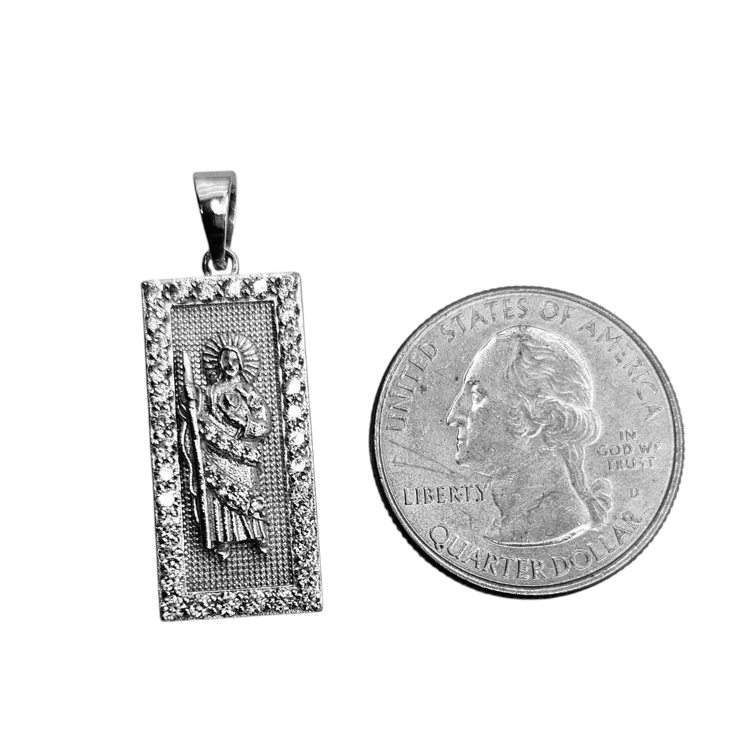 Saint Jude Silver 925 Rectangular Pendant