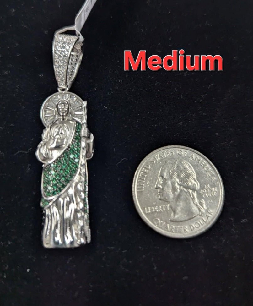 San Judas Silver 925 3D Pendant