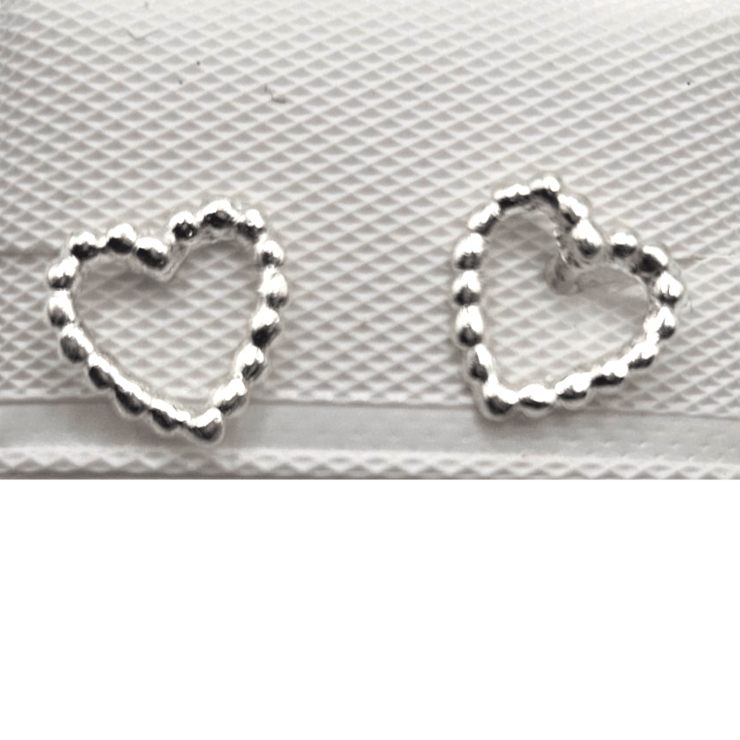 Silver 925 Baby Heart Shape Stud Earrings