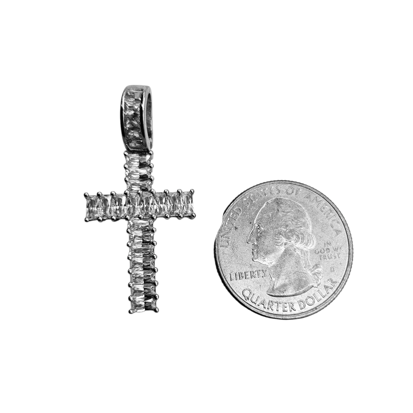 Silver 925 Cross Pendant with Cubic Zirconia
