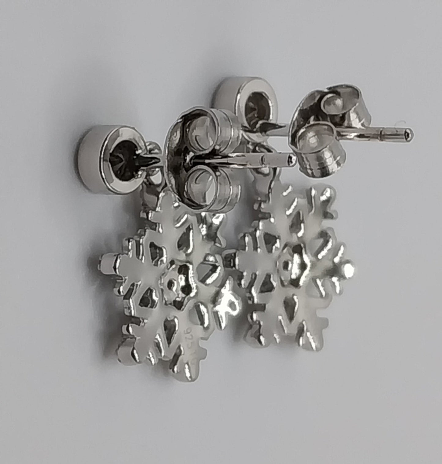 Silver Snowflake Earrings