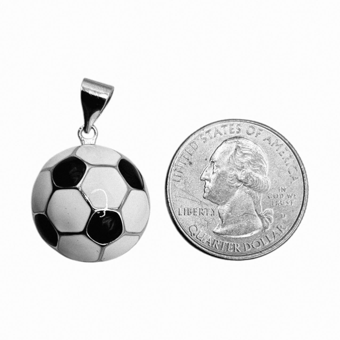 Soccer Ball Pendant Silver 925