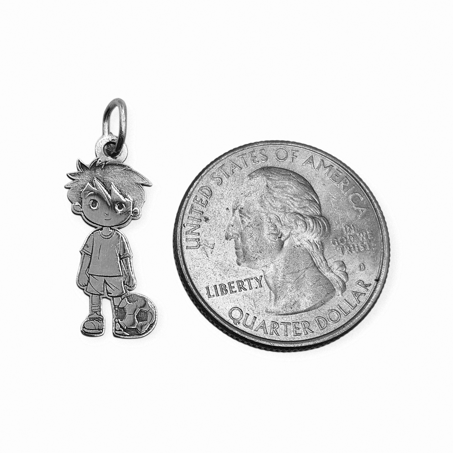 Soccer Boy Silver 925 Charm