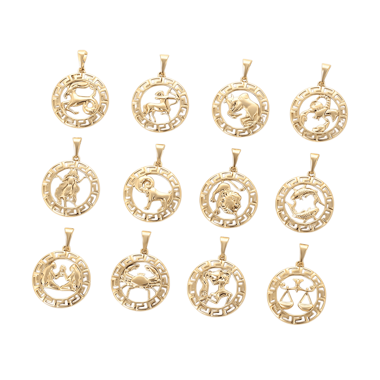Zodiac Sign Pendant 14K Gold Plated