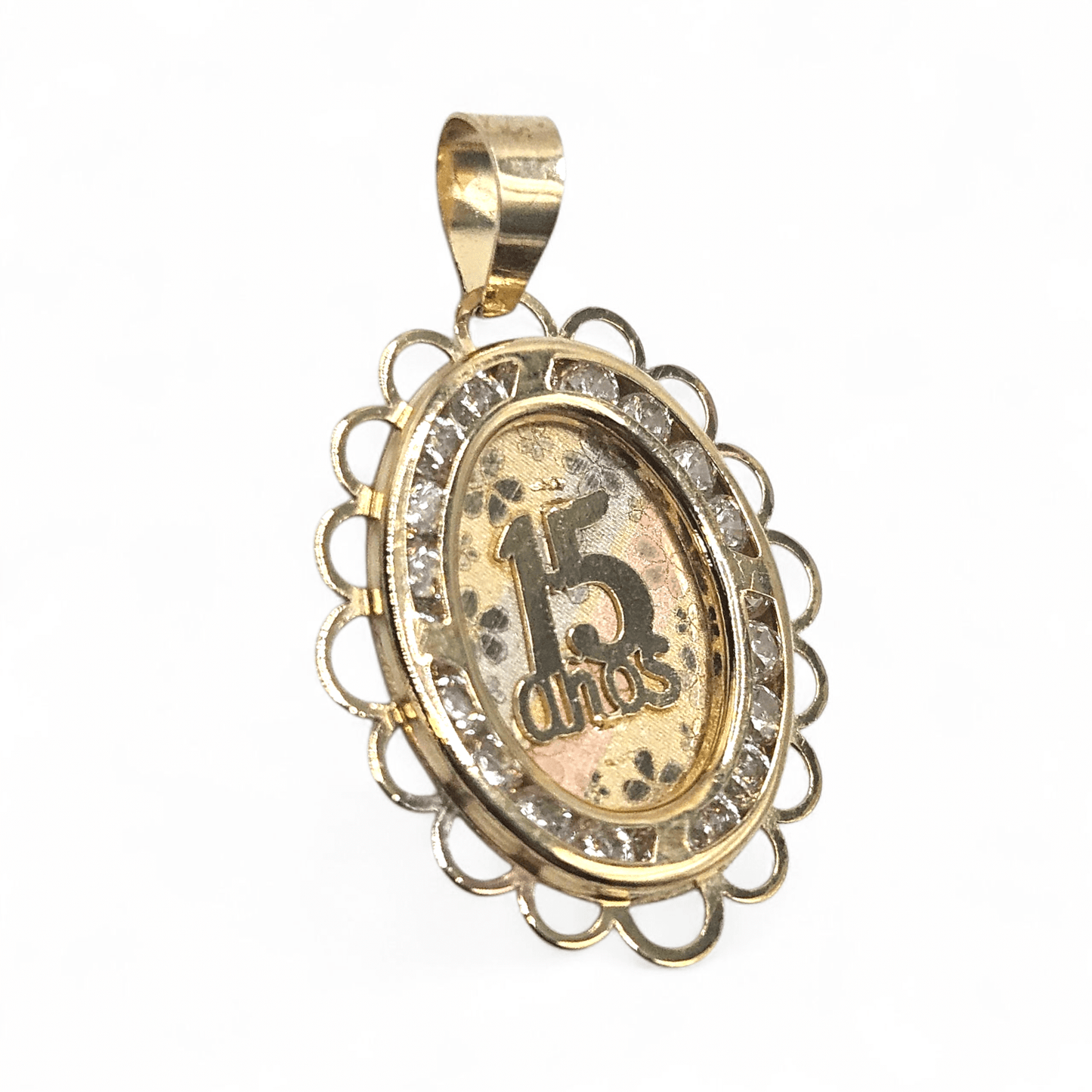 14K Gold 15 Años Pendant