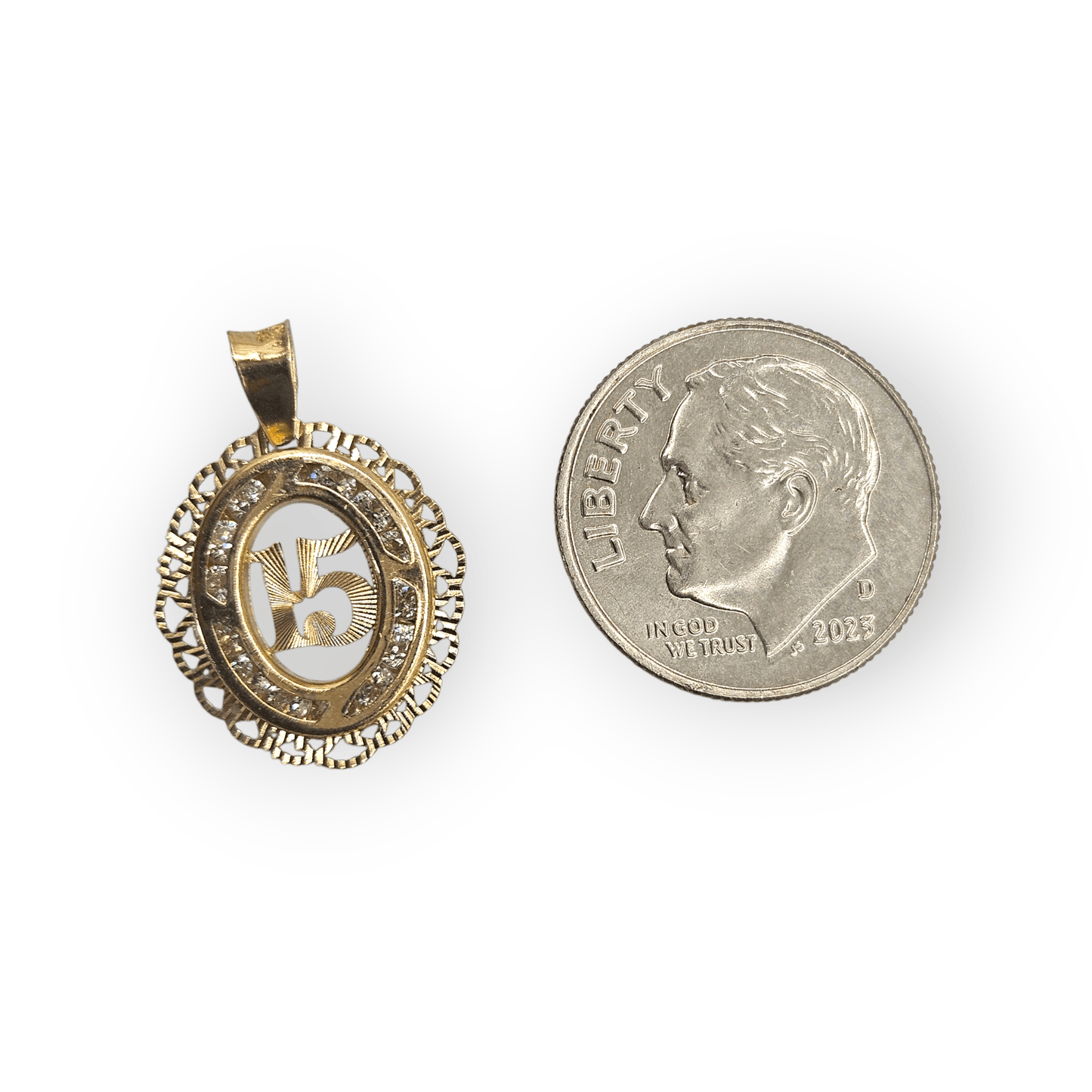 14K Gold 15 Years Pendant