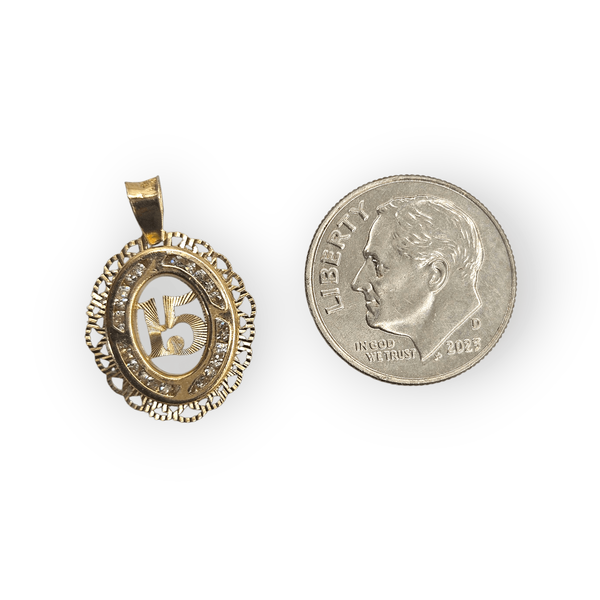 14K Gold 15 Years Pendant