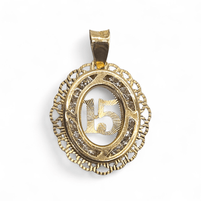 14K Gold 15 Years Pendant