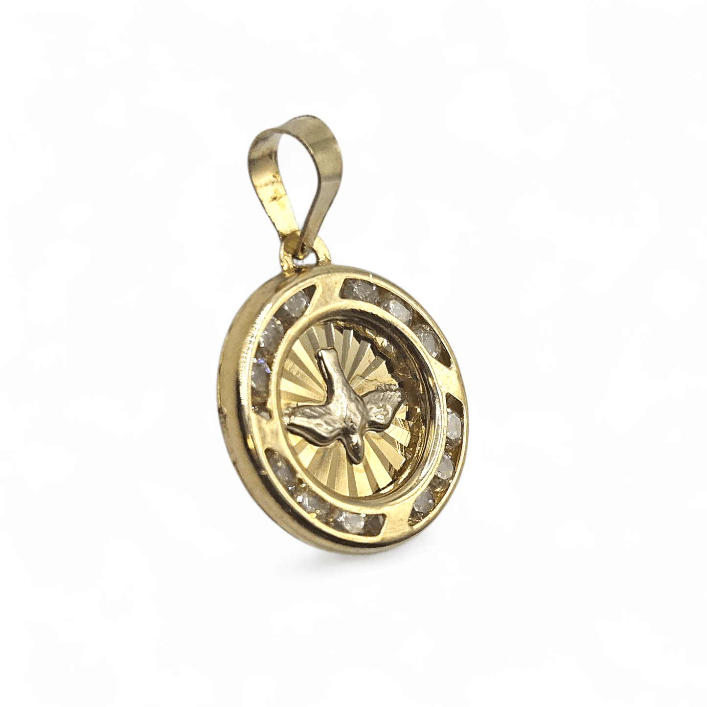 14K Gold Holy Spirit Dove Pendant