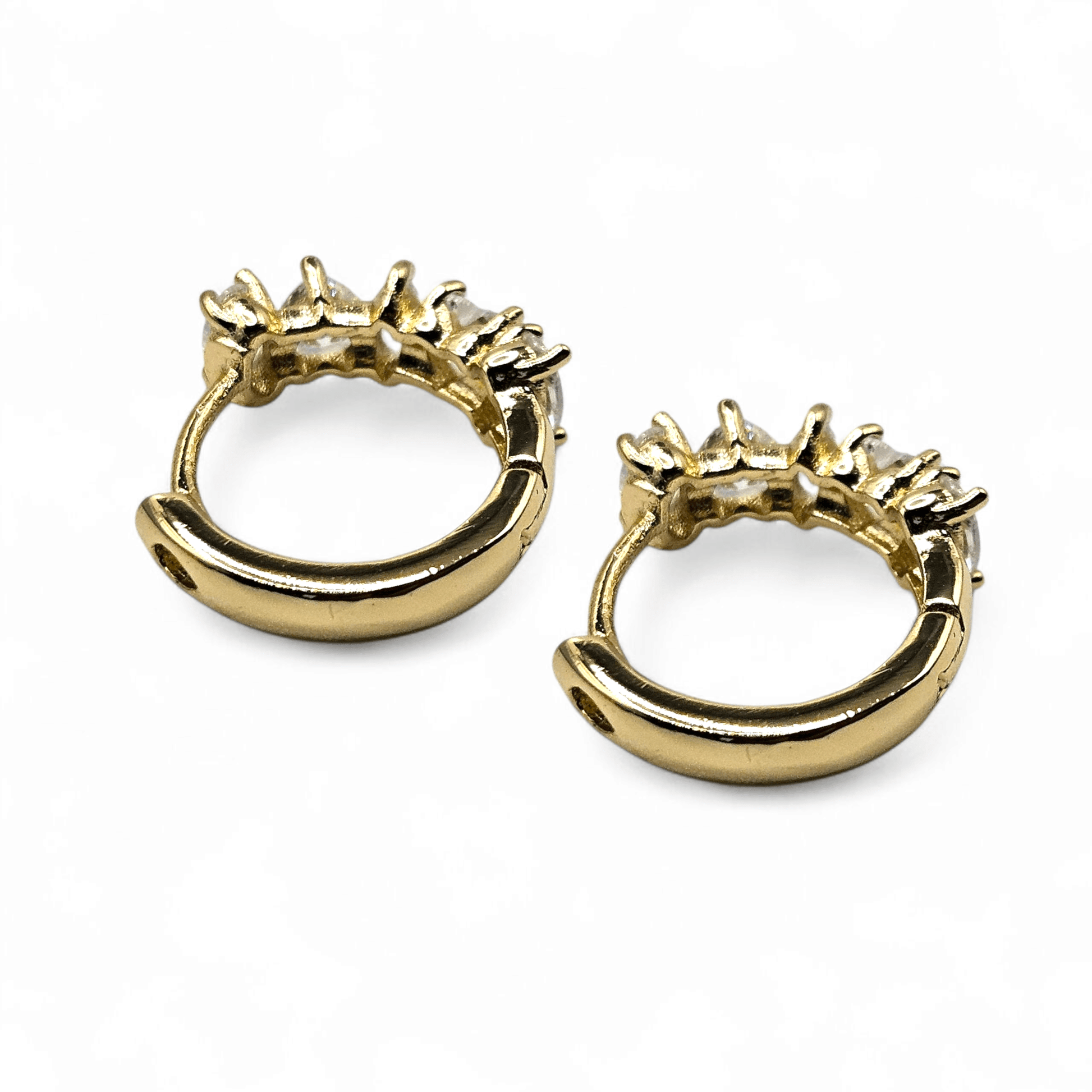 14K Gold Plated Hoop Earrings for Women Red, Green, White, Blue and Multicolors 17mm