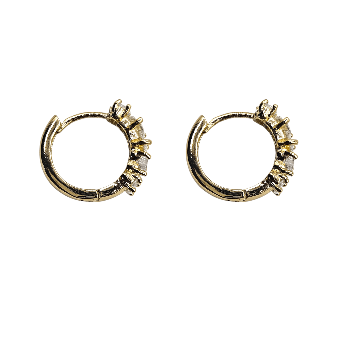 14K Gold Plated Hoop Earrings for Women Red, Green, White, Blue and Multicolors 17mm