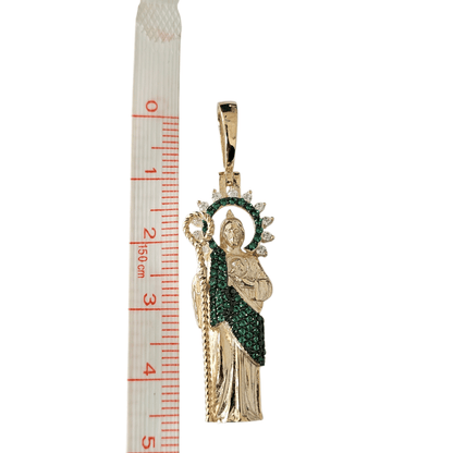 14K GP San Judas Silver 925 Pendant Saint Jude