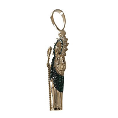 14K GP San Judas Silver 925 Pendant Saint Jude