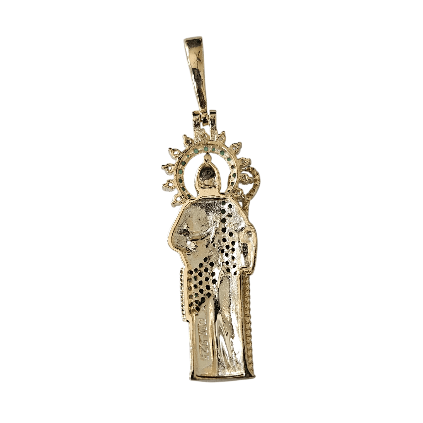 14K GP San Judas Silver 925 Pendant Saint Jude