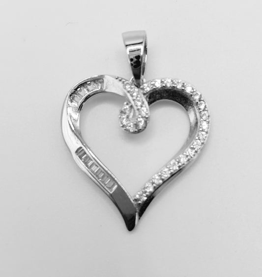 Heart Pendant Silver 925 with Cubic Zirconia