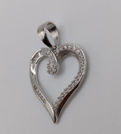 Heart Pendant Silver 925 with Cubic Zirconia