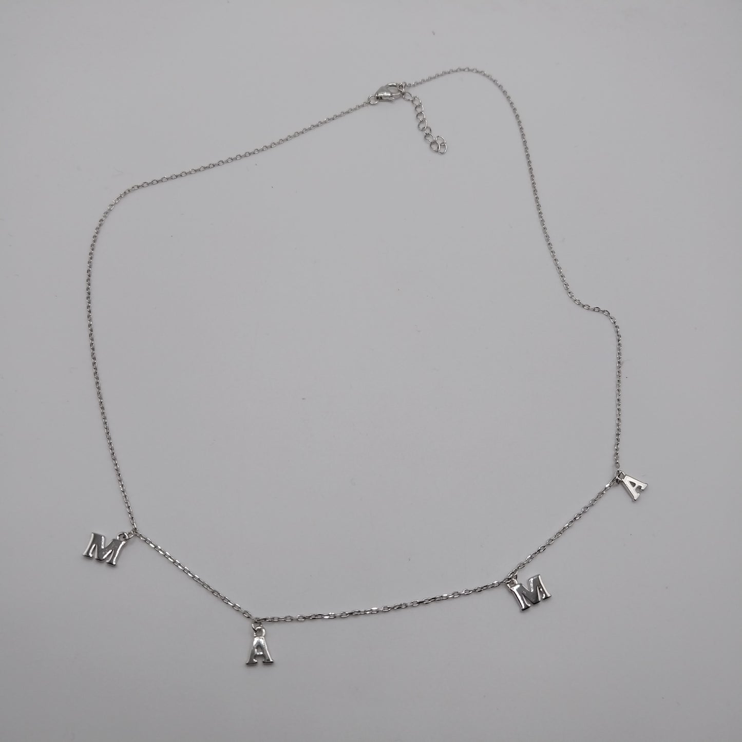 Necklace with MAMA letter pendants Silver 925
