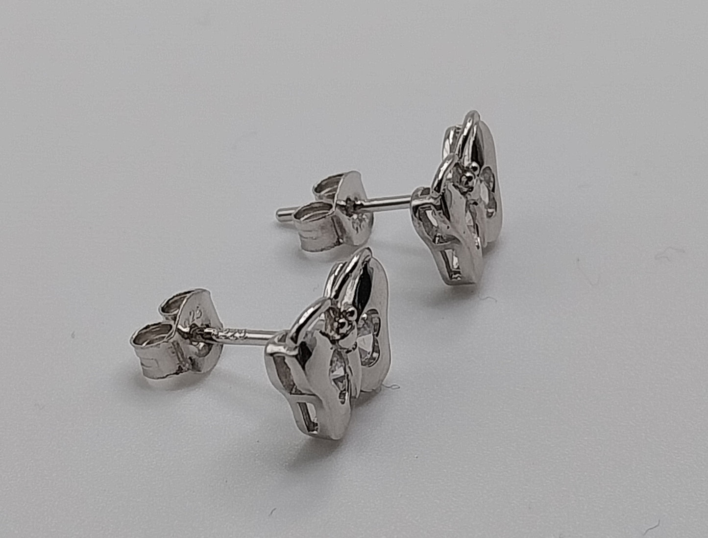 Butterfly Stud Earrings with Cubic Zirconia