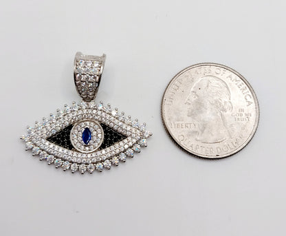 Evel Eye Silver 925 and Cubic Zirconia Pendant