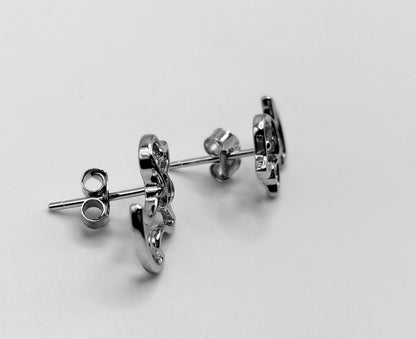 Dog Earrings with Cubic Zirconia
