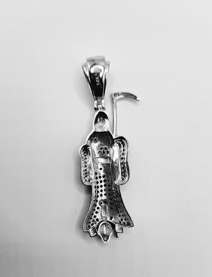Santa Muerte (Grim Reaper) Face Silver 925 Pendant