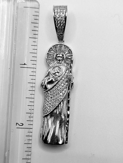 Large San Judas Silver 925 Pendant
