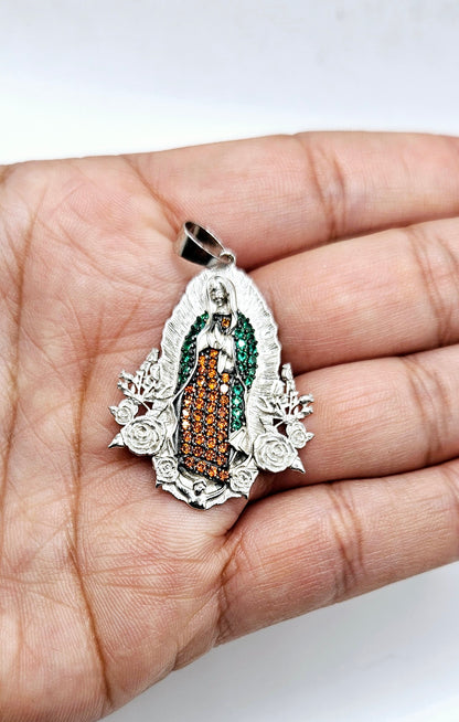 Colgante Virgen María Plata 925