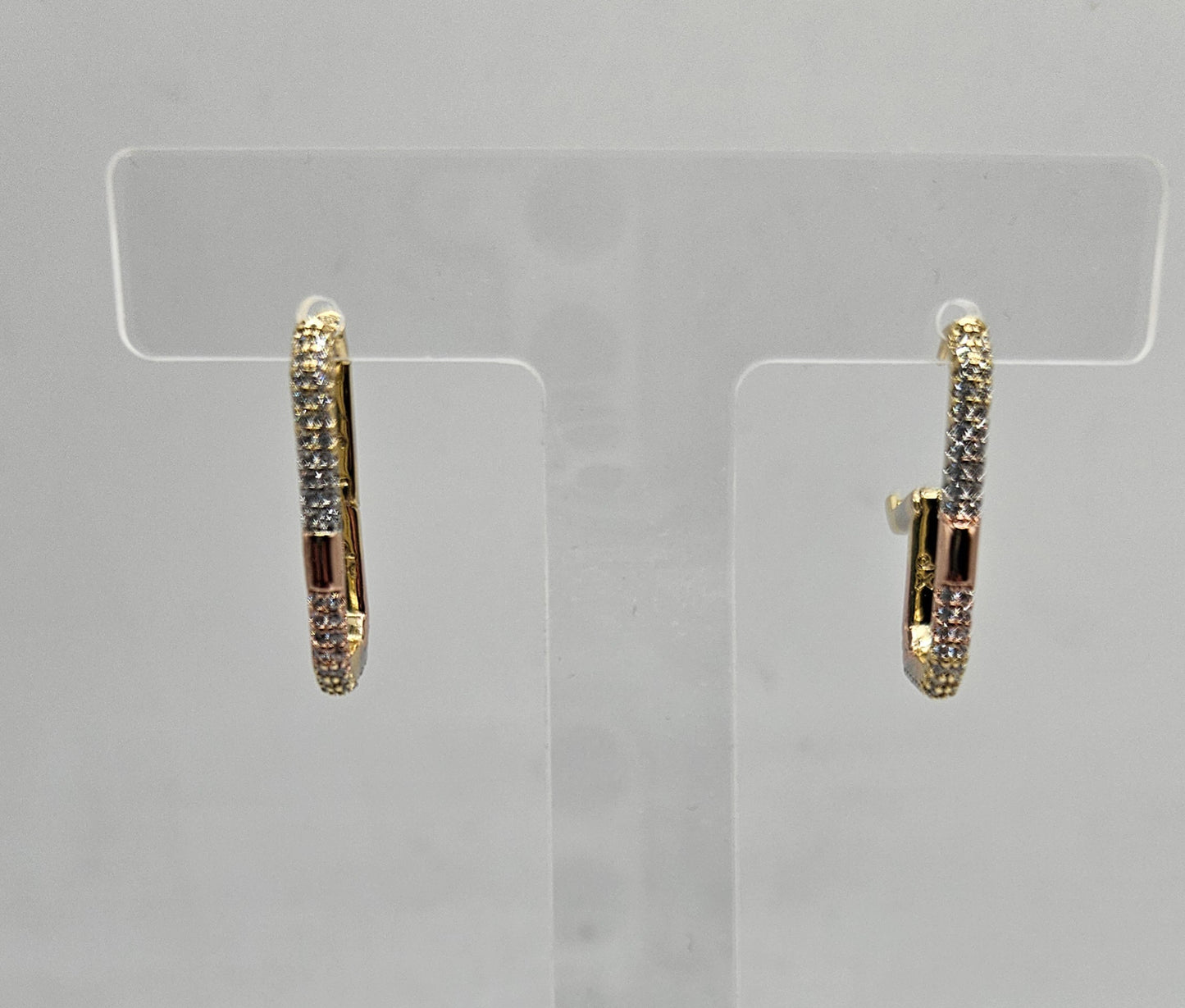 14k Gold Plated Rectangular Earrings