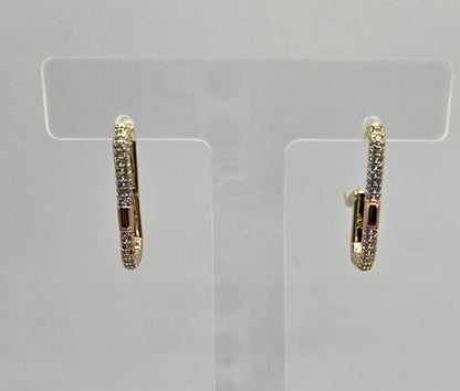 14k Gold Plated Rectangular Earrings